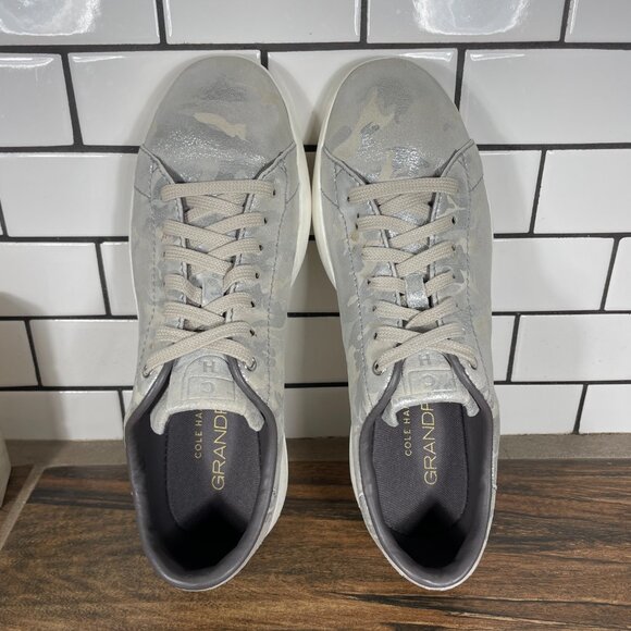 Cole Haan GrandPro Tennis Womens Size 7.5 Shoes Metallic Camo Lace Up Sneaker - Picture 7 of 13